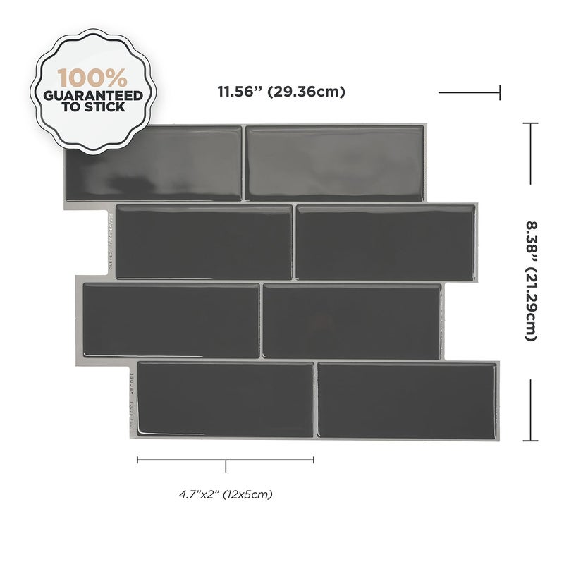 SMART TILES Peel and Stick Backsplash - 5 Sheets of 22.56"" x 11.58"" - 3D Adhesive Peel and Stick Tile Backsplash for Kitchen, Bathroom, Wall Tile - Image 4